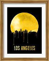 Framed Los Angeles Skyline Yellow