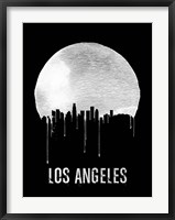 Framed Los Angeles Skyline Black