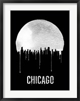 Framed Chicago Skyline Black