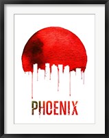 Framed Phoenix Skyline Red