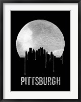 Framed Pittsburgh Skyline Black
