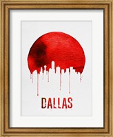Framed Dallas Skyline Red