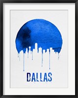 Framed Dallas Skyline Blue