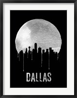Framed Dallas Skyline Black