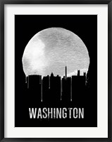 Framed Washington Skyline Black