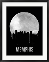Framed Memphis Skyline Black