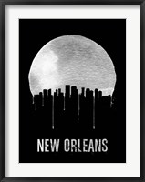 Framed New Orleans Skyline Black
