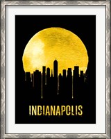 Framed Indianapolis Skyline Yellow