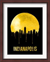 Framed Indianapolis Skyline Yellow