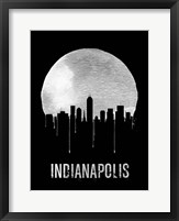 Framed Indianapolis Skyline Black