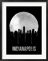 Framed Indianapolis Skyline Black