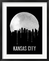 Framed Kansas City Skyline Black
