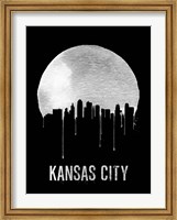 Framed Kansas City Skyline Black