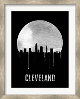 Framed Cleveland Skyline Black