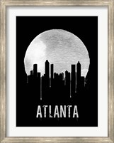 Framed Atlanta Skyline Black