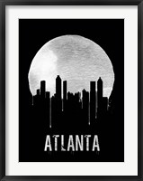Framed Atlanta Skyline Black
