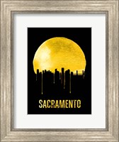 Framed Sacramento Skyline Yellow