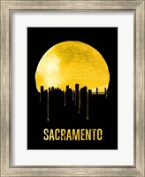 Framed Sacramento Skyline Yellow