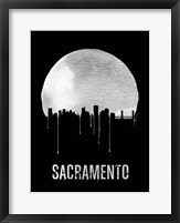 Framed Sacramento Skyline Black