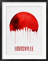 Framed Louisville Skyline Red