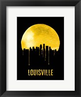 Framed Louisville Skyline Yellow