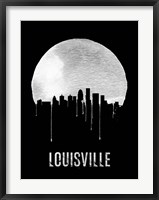 Framed Louisville Skyline Black