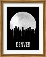 Framed Denver Skyline Black