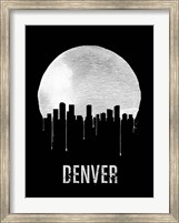 Framed Denver Skyline Black