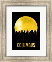 Framed Columbus Skyline Yellow