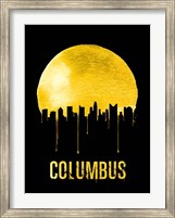 Framed Columbus Skyline Yellow