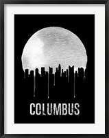 Framed Columbus Skyline Black