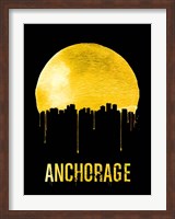 Framed Anchorage Skyline Yellow