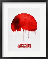 Framed Jackson Skyline Red
