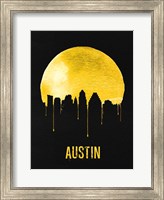 Framed Austin Skyline Yellow
