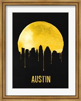 Framed Austin Skyline Yellow