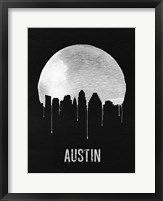 Framed Austin Skyline Black