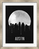 Framed Austin Skyline Black