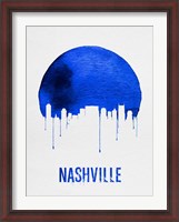 Framed Nashville Skyline Blue