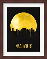 Framed Nashville Skyline Yellow