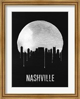 Framed Nashville Skyline Black