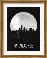Framed Milwaukee Skyline Black