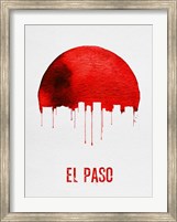 Framed El Paso Skyline Red