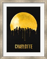 Framed Charlotte Skyline Yellow