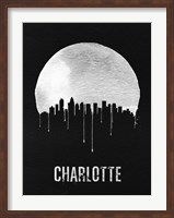Framed Charlotte Skyline Black