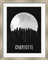 Framed Charlotte Skyline Black