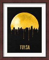 Framed Tulsa Skyline Yellow