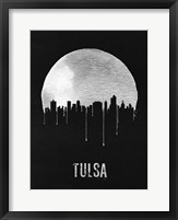 Framed Tulsa Skyline Black
