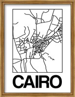 Framed White Map of Cairo