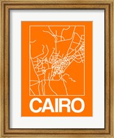 Framed Orange Map of Cairo