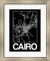 Framed Black Map of Cairo
